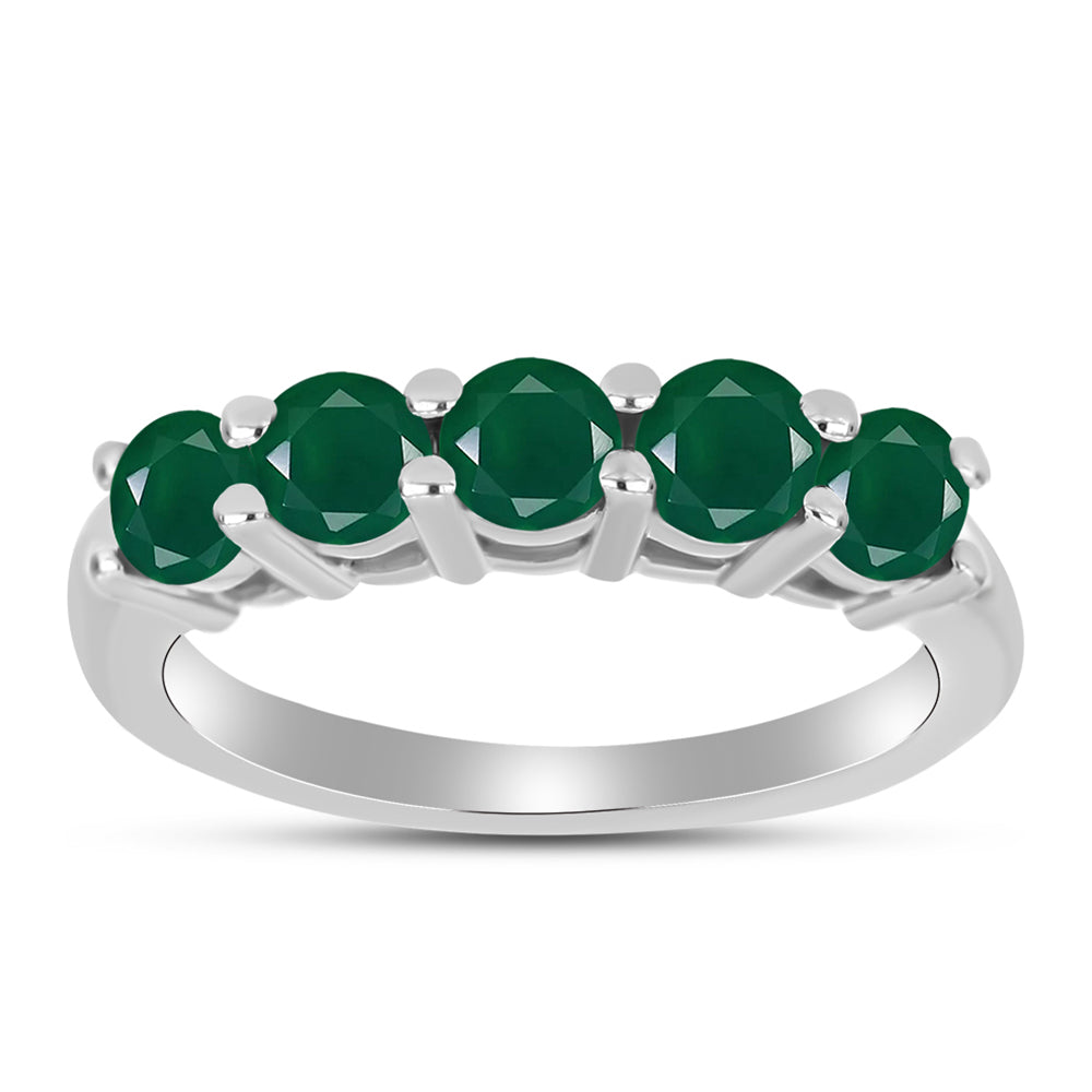 Stříbro 925/1000 - Prsten se Zeleným Chalcedonem - Karátové číslo: 1.22. přibližná hmotnost: 2.97 gramů 3 