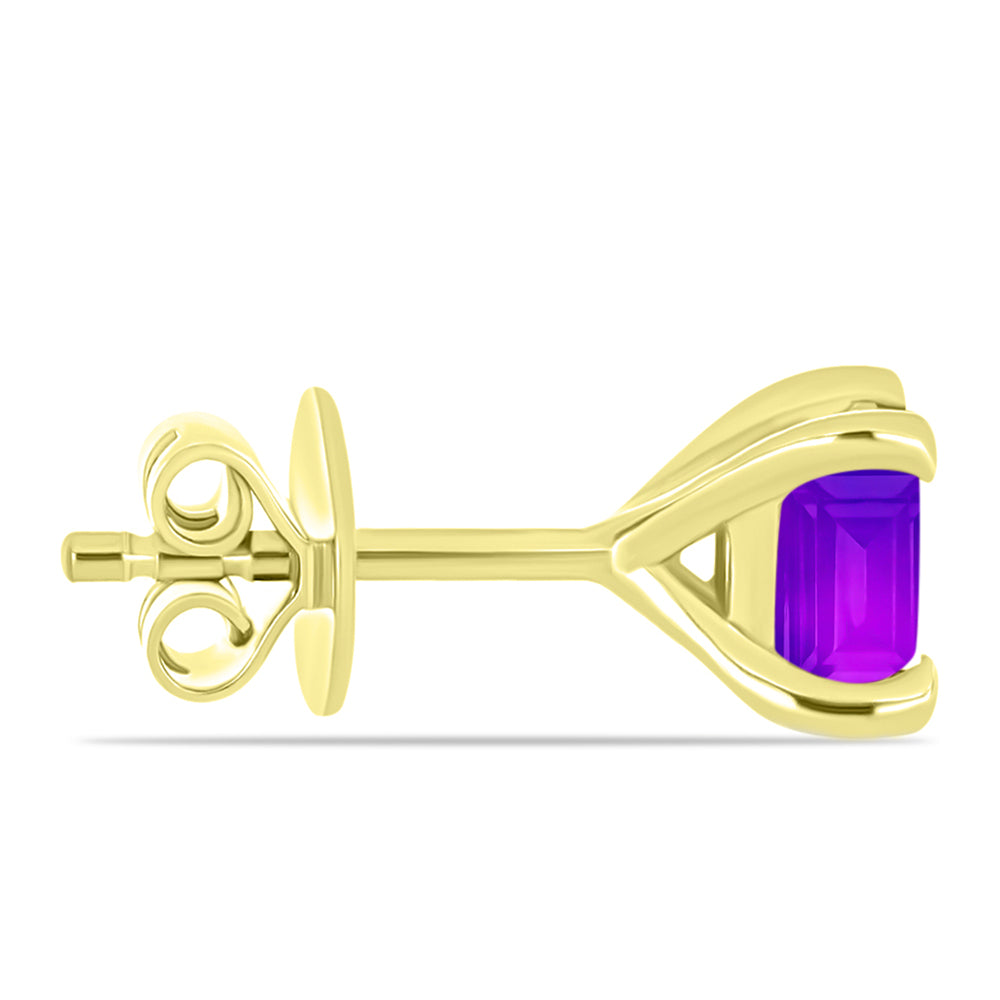 Pozlacené Stříbro 925/1000 - Náušnice s Purpurovým Achátem - Karátové číslo: 1.13. přibližná hmotnost: 1.68 gramů 2 