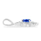 Stříbro 925/1000 - Přívěsek s Australským Modrým Safírem a Bílým Topazem - Karátové číslo: 0.83. přibližná hmotnost: 2.15 gramů