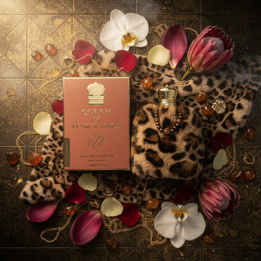 100 ml EDP QUEEN OF TEMPTATION - FATALE, jantarová vůně pro ženy 7 