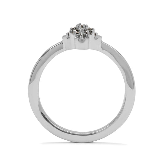 Stříbrný Prsten s Černým Diamantem
