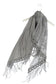 Bavlněná lichoběžníková Šála-šátek, 80 cm x 198 cm x 70 cm, Motýlí a krajkový vzor, Šedá
