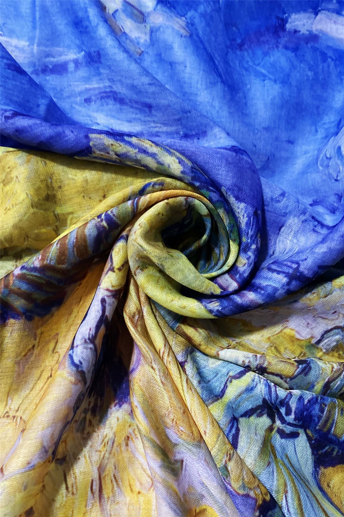 Bavlněná Šála-šátek, 70 cm x 180 cm, Van Gogh - Kupky sena