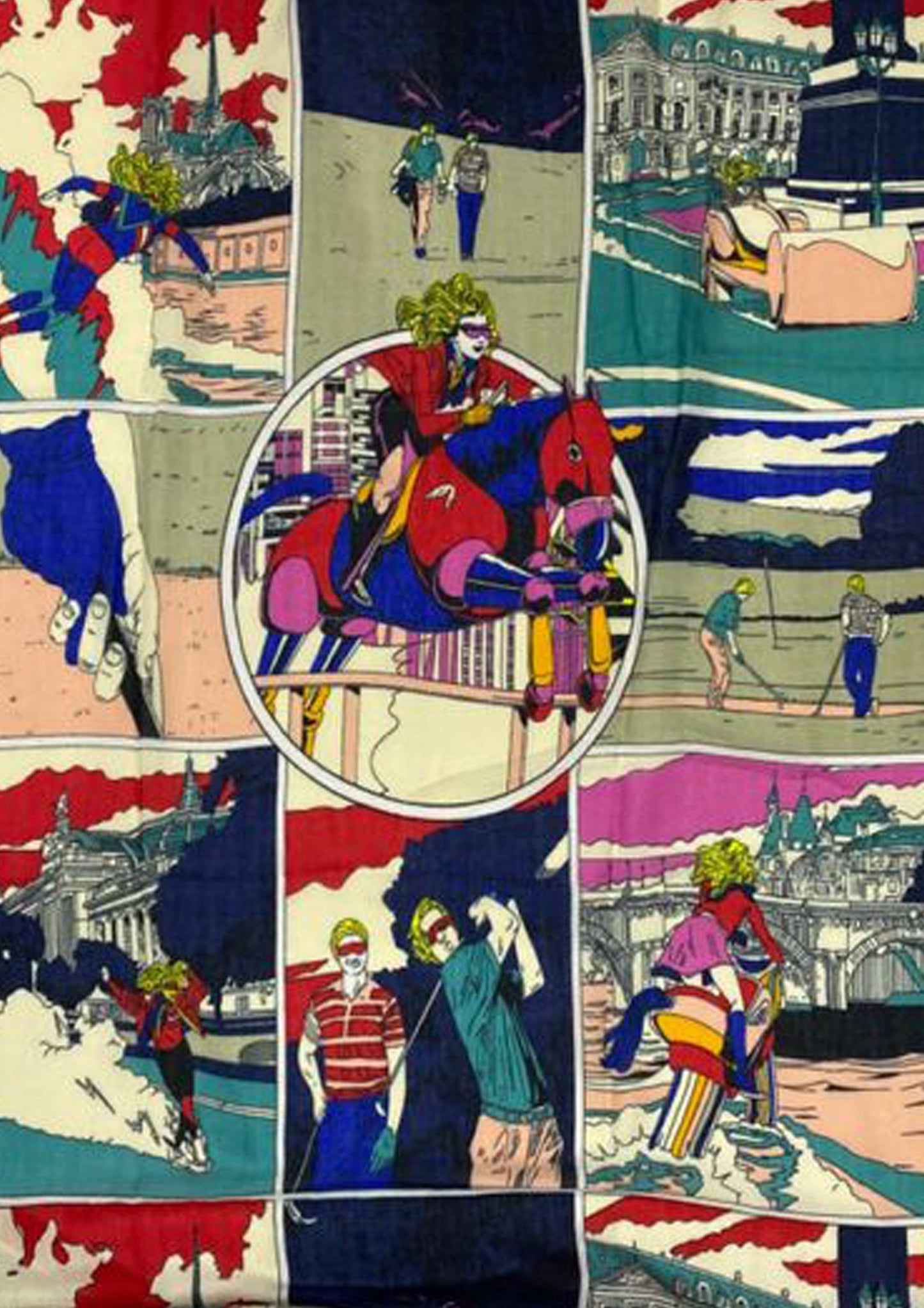 Bavlněná Šála-šátek, 85 cm x 180 cm, Roy Lichtenstein - Pop Art ve stylu 60. let