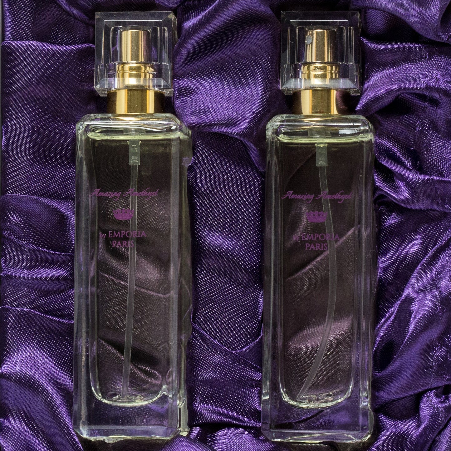 2 x 30ml Eau De Parfum Dámský Parfém se Sladkou Vůní Pomerančového Květu a Jasmínu s Pravými Ametysty (4350893555796)