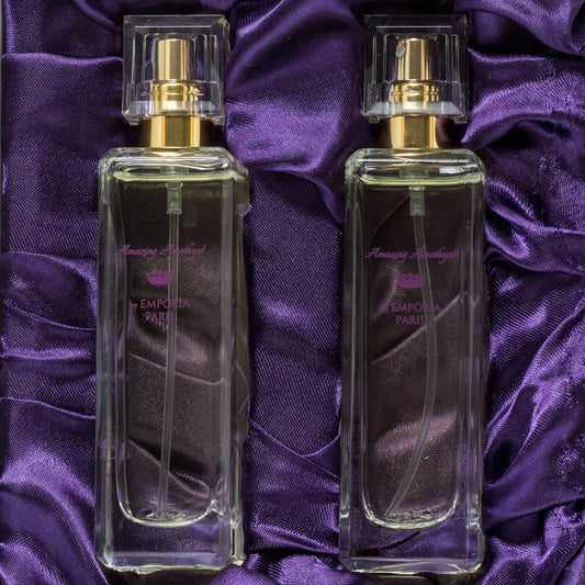 2 x 30ml Eau De Parfum Dámský Parfém se Sladkou Vůní Pomerančového Květu a Jasmínu s Pravými Ametysty (4350893555796)
