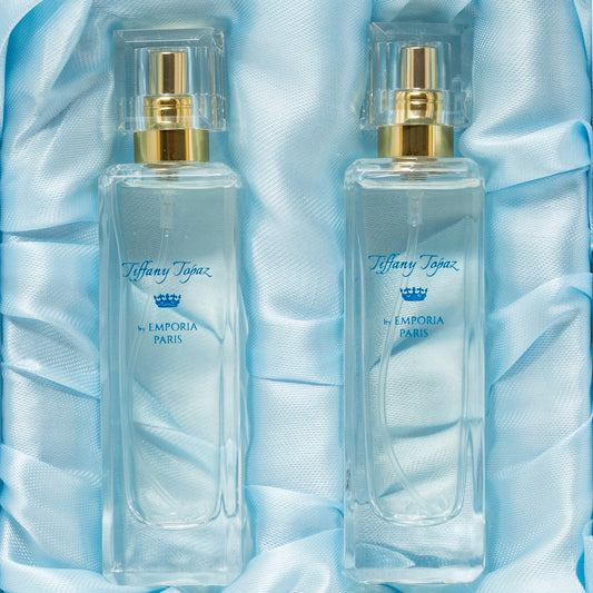 2 x 30ml Eau de Parfum Dámský Parfém s Vůní Cypřišů a Černého Rybízu s Pravými Topazy (4351022334036)