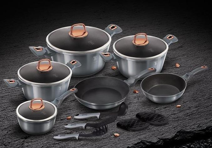 Berlinger Haus 15dílná sada s titanovým povlakem, šedá / rosegold 4 