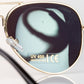 Emporia Italy - série Aviator "DŽUNGLE", polarizované sluneční brýle s pevným pouzdrem a čisticím hadříkem, žlutozelené čočky, obroučky zlaté barvy