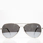 Emporia Italy - série Aviator "KRYSTAL", polarizované sluneční brýle s UV filtrem, s pevným pouzdrem a čisticím hadříkem, chromově-stříbrné čočky, obroučky stříbrné barvy