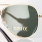 Emporia Italy - série Aviator "ORIGINÁL", polarizované sluneční brýle s pevným pouzdrem a čisticím hadříkem, tmavě zelené čočky, obroučky zlaté barvy