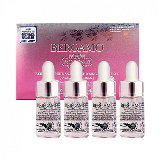 BERGAMO Sada 4 ks Ampulí s Hlemýždím Extraktem, 13ml x 4