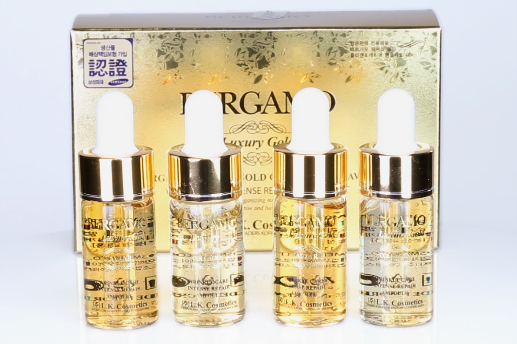 BERGAMO LUXORY GOLD 4kusová Sada Ampulí Kolagen & Kaviár, 13 ml x 4 6 