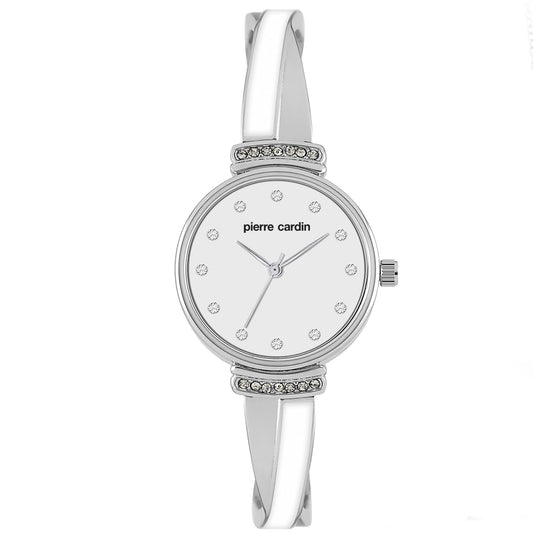 4 dílná sada Pierre Cardin - Hodinky, 2 páry Náušnic a Náhrdelník