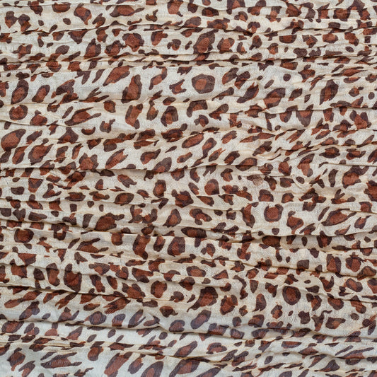 Módní šátek, 100% viskóza, 160 cm x 50 cm, LEOPARDÍ VZOR