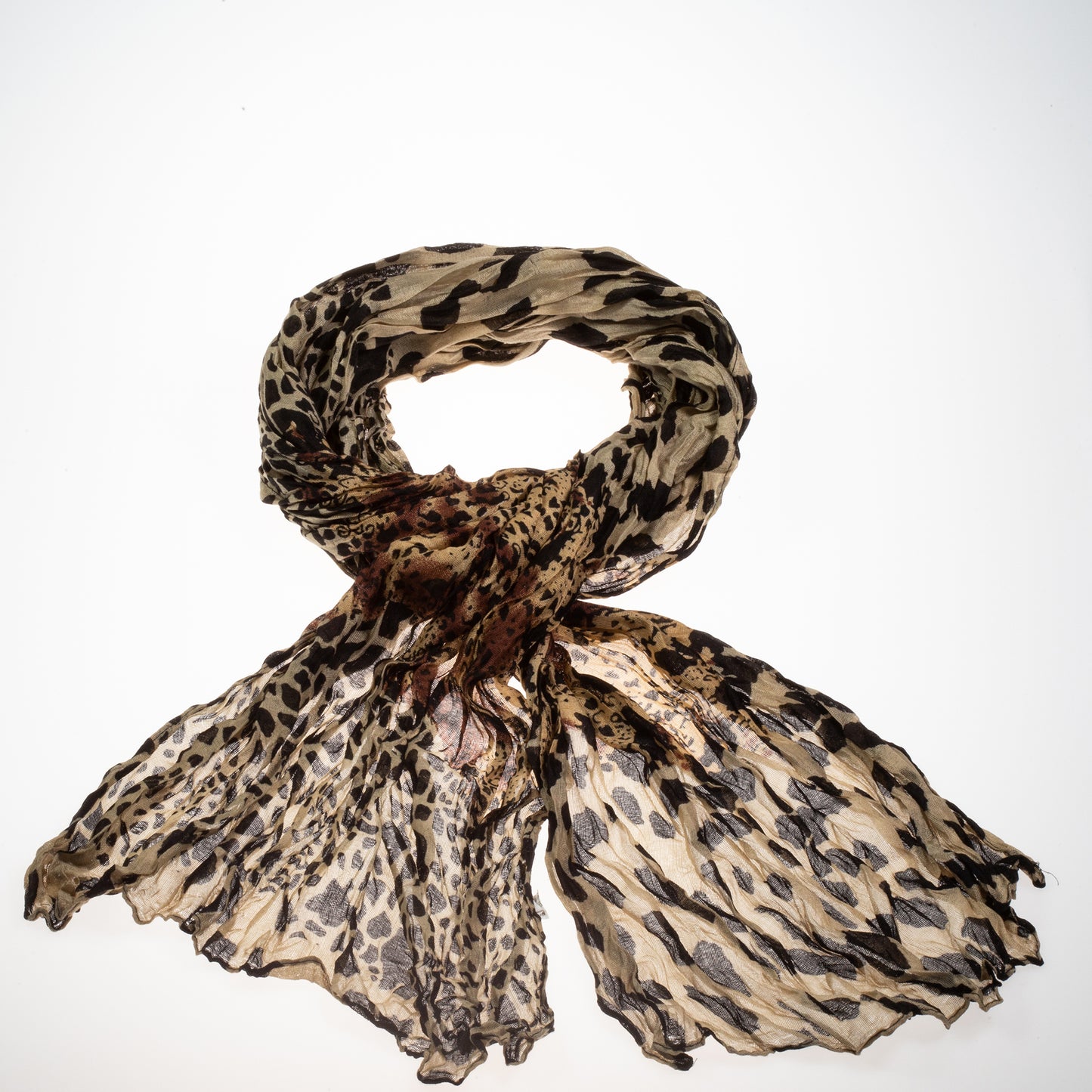 Módní šátek, 100% viskóza, 180 cm x 50 cm, HNĚDÁ(JGUÁR)