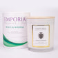Emporia Organics Skleněná Svíčka: Fiji - PEACE & WISDOM, s Malachitem, s vůní divoké hrušky a pačuli, 100% sójový vosk, 230 g