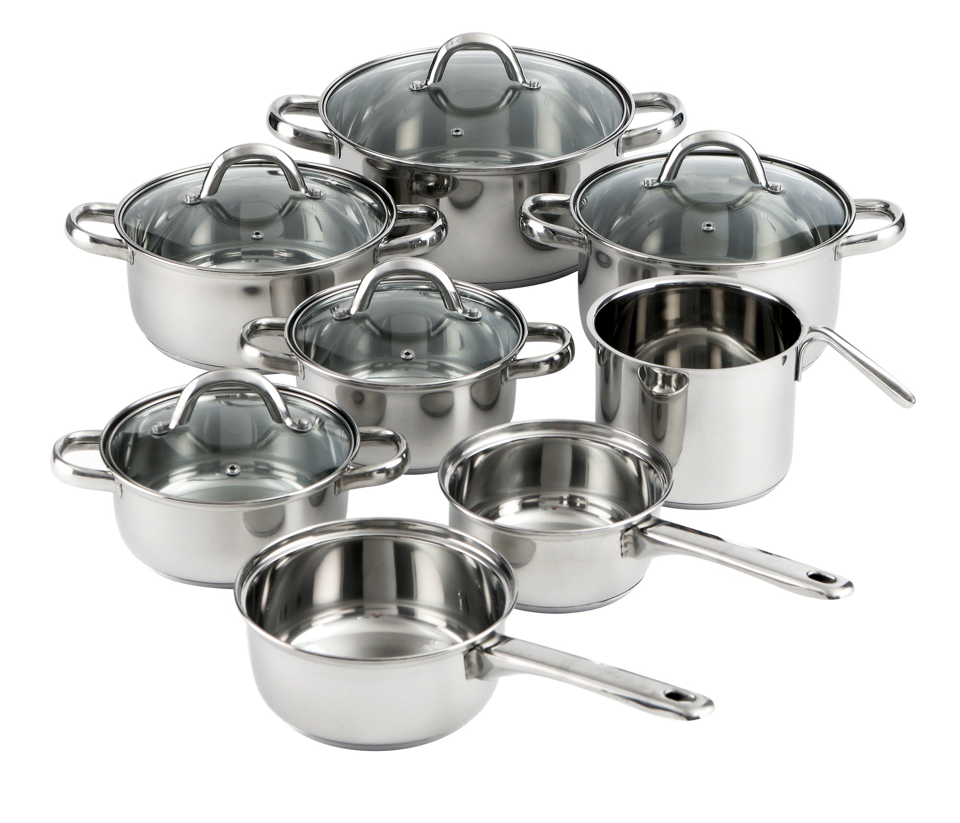 8dílná Sada Nádobí z Nerezové Oceli 2 