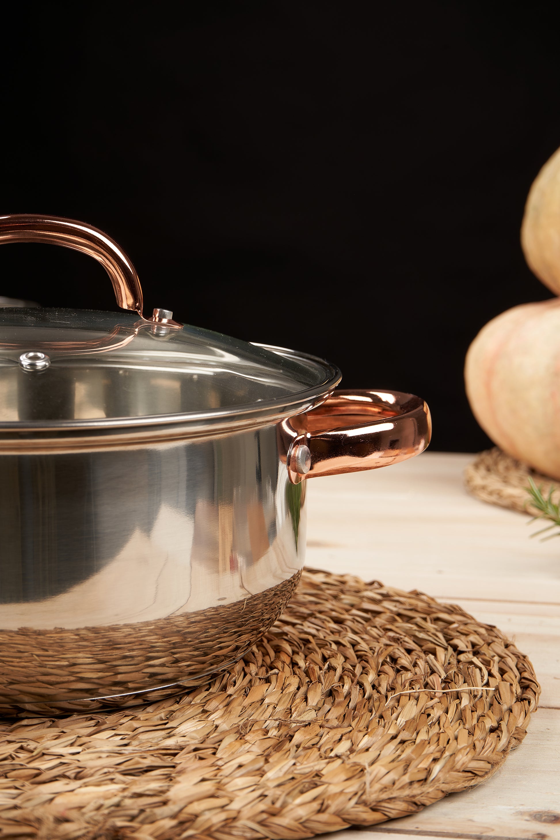 5dílná Sada Nádobí z Nerezové Oceli a Skla, v Barvě Stříbra a Růžového Zlata 6 