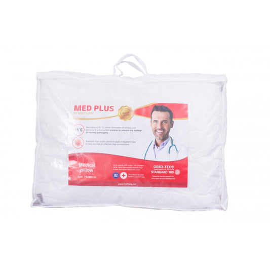 Med Plus medical pillow, washable on 95°C, with removable inner pillow, 70x90 cm