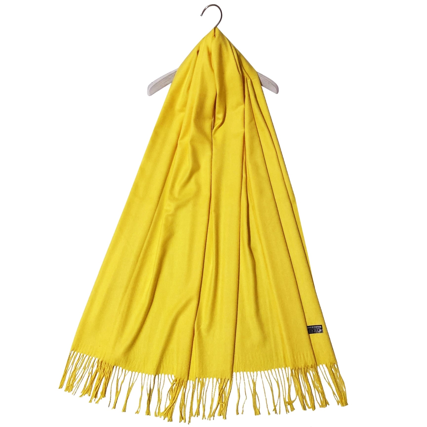 Šála-šátek ze 100% Pravého Pashmina Kašmíru, 70 cm x 180 cm, Žlutá 2 