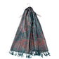 Šála-šátek ze 100% Pravého Pashmina Kašmíru, 70 cm x 180 cm, Zelenomodrá