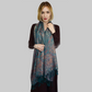 Šála-šátek ze 100% Pravého Pashmina Kašmíru, 70 cm x 180 cm, Zelenomodrá