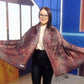 Šála-šátek ze 100% Pravého Pashmina Kašmíru, 70 cm x 180 cm, Černá s barevným vzorem