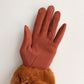 Zimní rukavice z umělé kožešiny, kompatibilní s dotykovou obrazovkou, Hnědé