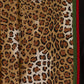 100% Hedvábná Šála, 90 cm x 180 cm, Leopardí Vzor