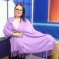 Šála ze 100% Pashmina Kašmíru, 70 cm x 170 cm, Super měkká, Světle Fialová