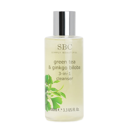 Energizující Čistič pleti obličeje 3v1 Zelený čaj & Ginkgo Biloba, 100 ml