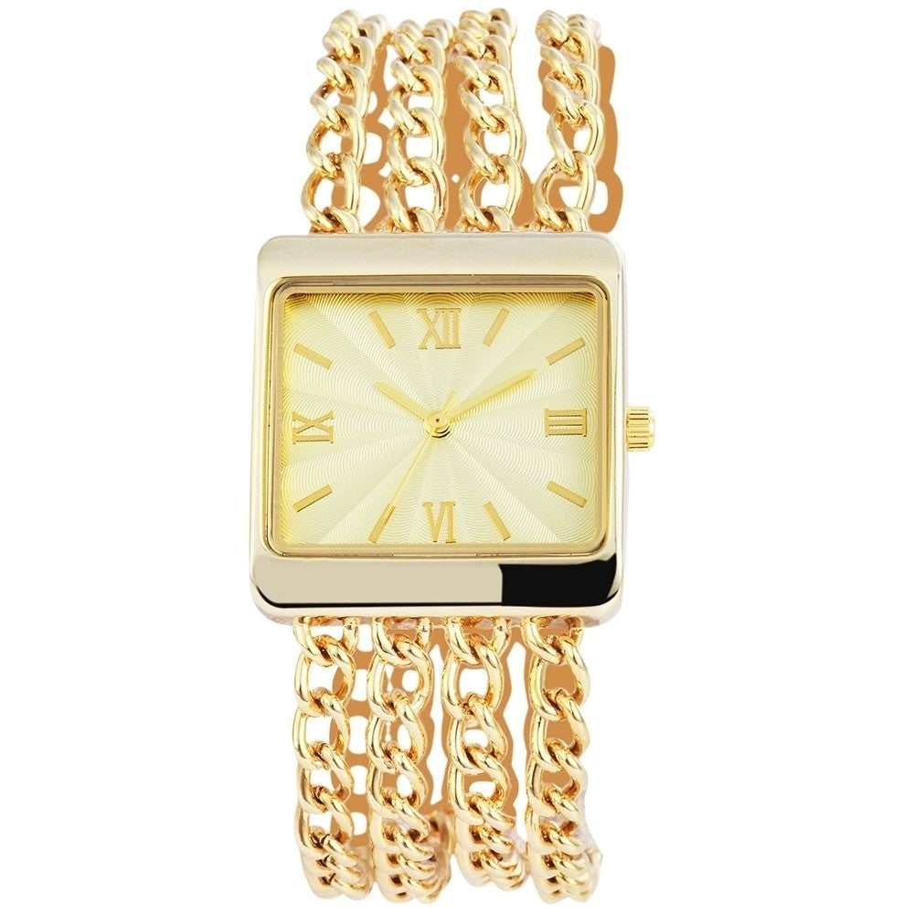 Dámské hodinky s kovovým řemínkem, zlatá barva, vysoce kvalitní křemenný mechanismus, ciferník zlaté barvy