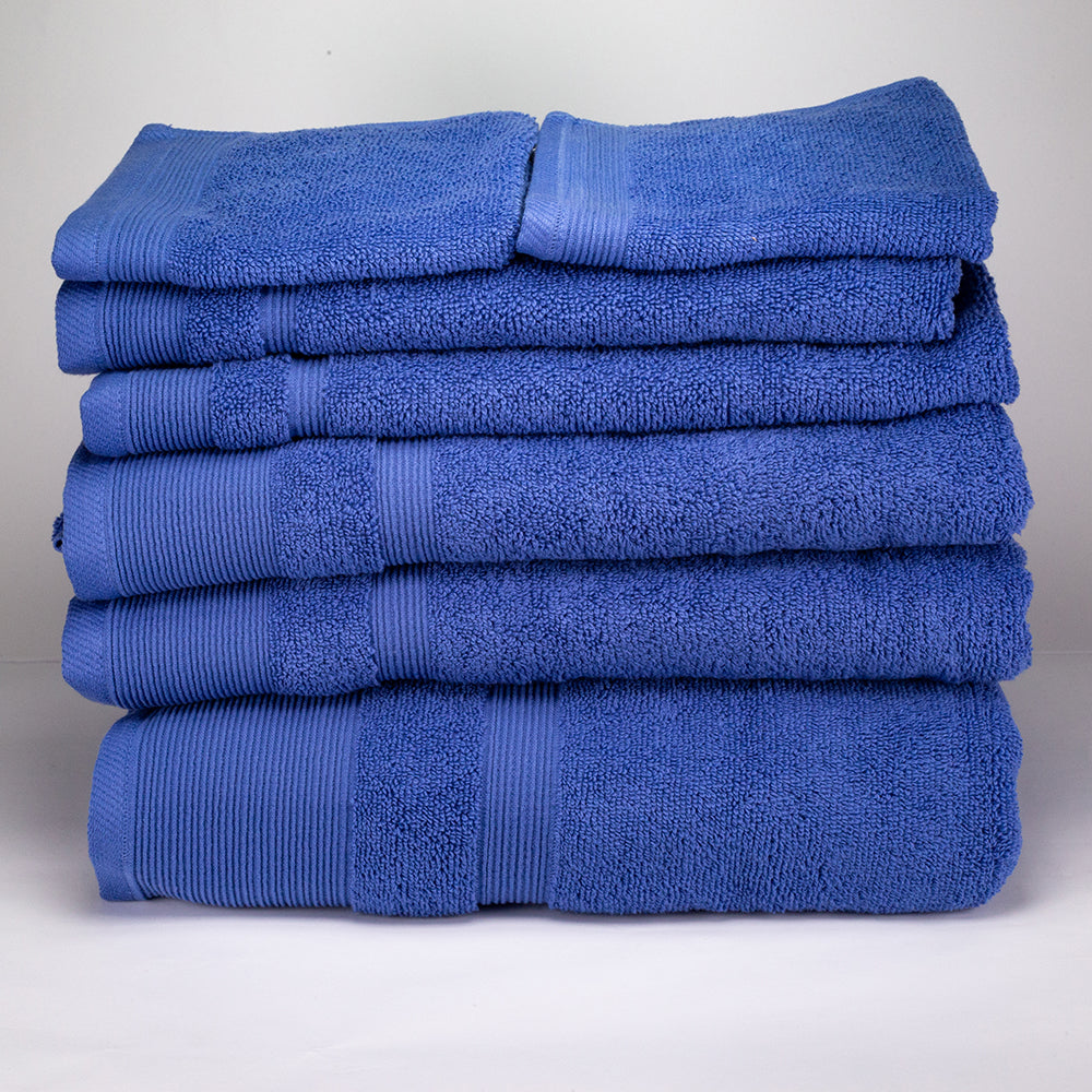 3+3+1 Dárková Sada Nadrozměrných Ručníků ze 100% Mikrobavlny, 500 GSM, Oceánově Modrá 6 