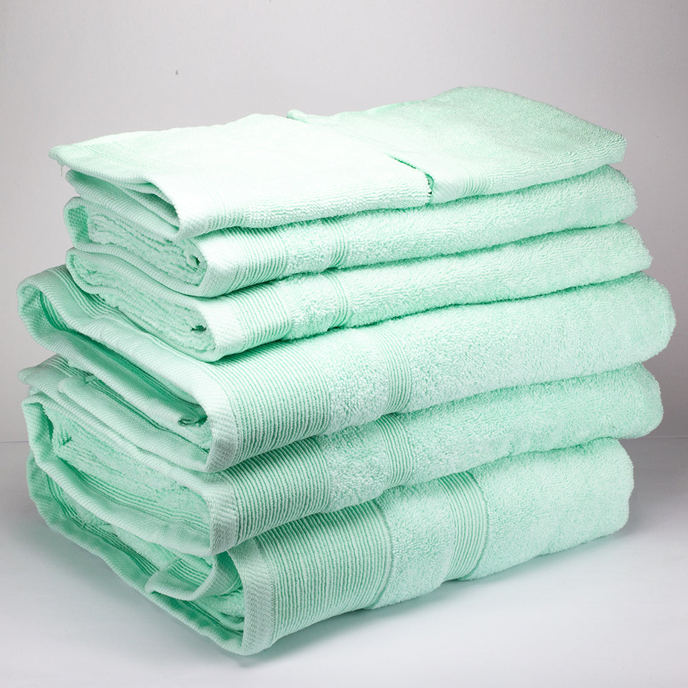 3+3+1 Dárková Sada Nadrozměrných Ručníků ze 100% Mikrobavlny, 500 GSM, Mátově Růžová