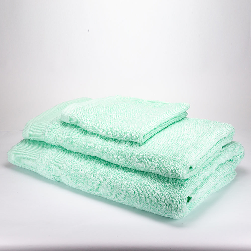 3+3+1 Dárková Sada Nadrozměrných Ručníků ze 100% Mikrobavlny, 500 GSM, Mátově Růžová 10 