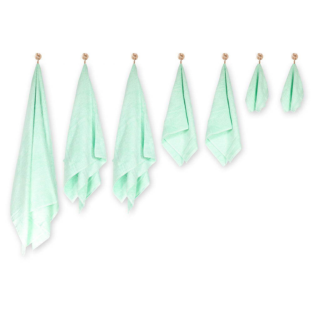 3+3+1 Dárková Sada Nadrozměrných Ručníků ze 100% Mikrobavlny, 500 GSM, Mátově Růžová