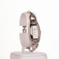 STŘÍBRNÉ dámské hodinky ze slitiny AW s tenkým trojúhelníkovým řemínkem a quartzovými krystaly s dárkovou krabičkou