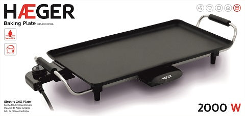 HAEGER Elektrická Pečicí Deska na Grilování, 2000 W 3 