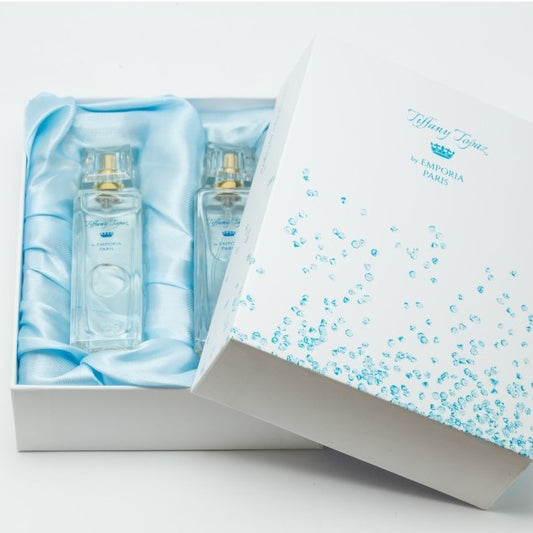 2 x 30ml Eau de Parfum Dámský Parfém s Vůní Cypřišů a Černého Rybízu s Pravými Topazy (4351022334036)