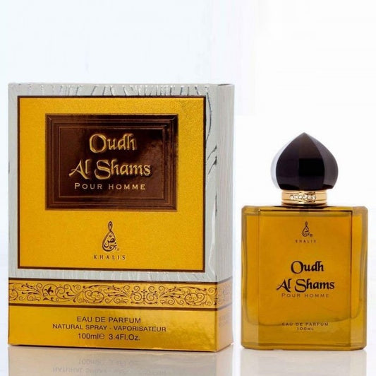 100 ml Eau de Perfume Oudh Al Shams Kořeněná Dřevitá Oudová vůně pro Muže