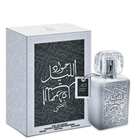 100 ml Eau de Parfum Jawad Al Layl Silver pižmová ovocná vůně pro muže a ženy