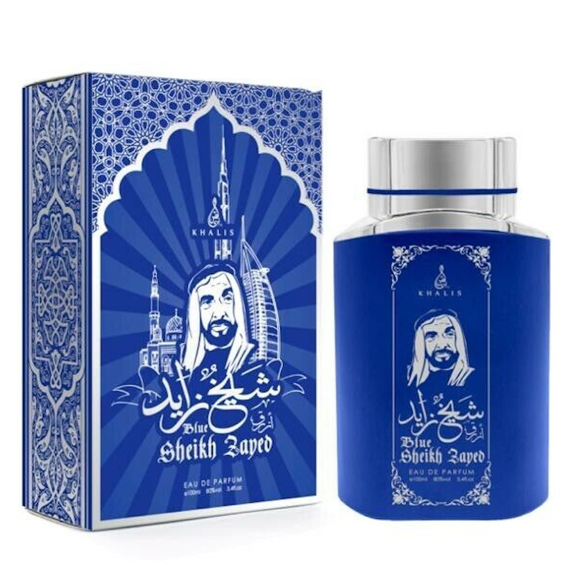 100 ml Eau de Perfume SHEIKH ZAYED BLUE Pižmová Oudová Vůně pro Muže