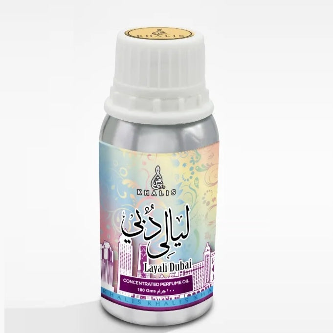100 ml Parfume Oil LAYALI DUBAI Jantarová Vanilková Vůně pro Ženy 1 