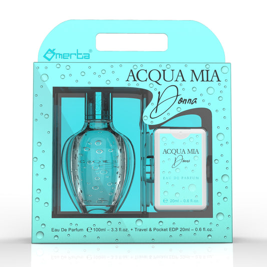 100 ml + 20 ml Eau de Perfume "ACQUA MIA DONNA" Květinová - Ovocná Vůně pro Ženy