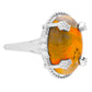 Stříbrný Prsten s Bumble Bee Jaspisem a Přírodním Zirkonem