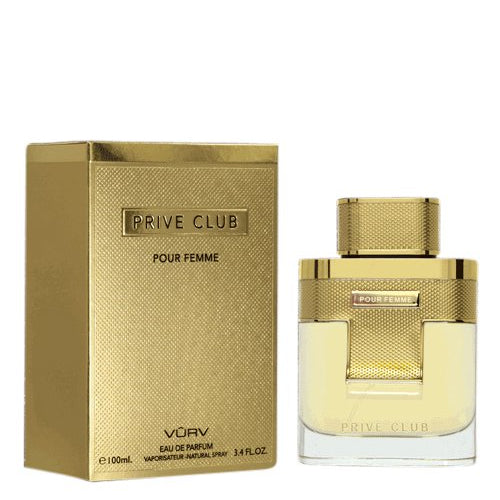 100 ml Eau de Parfum Prive Club Pour Femme Orientální Dřevitá Lehká Citrusová Vůně pro Ženy