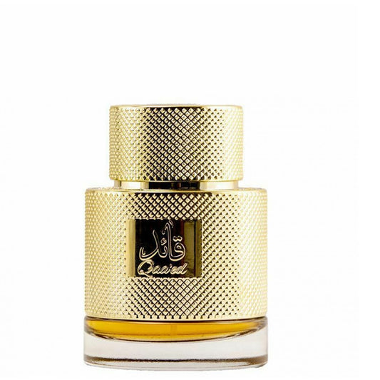 100 ml Eau de Parfum Qaa’ed Orientální Kořeněná, Santalová, Kožená a Oudová Vůně pro Muže