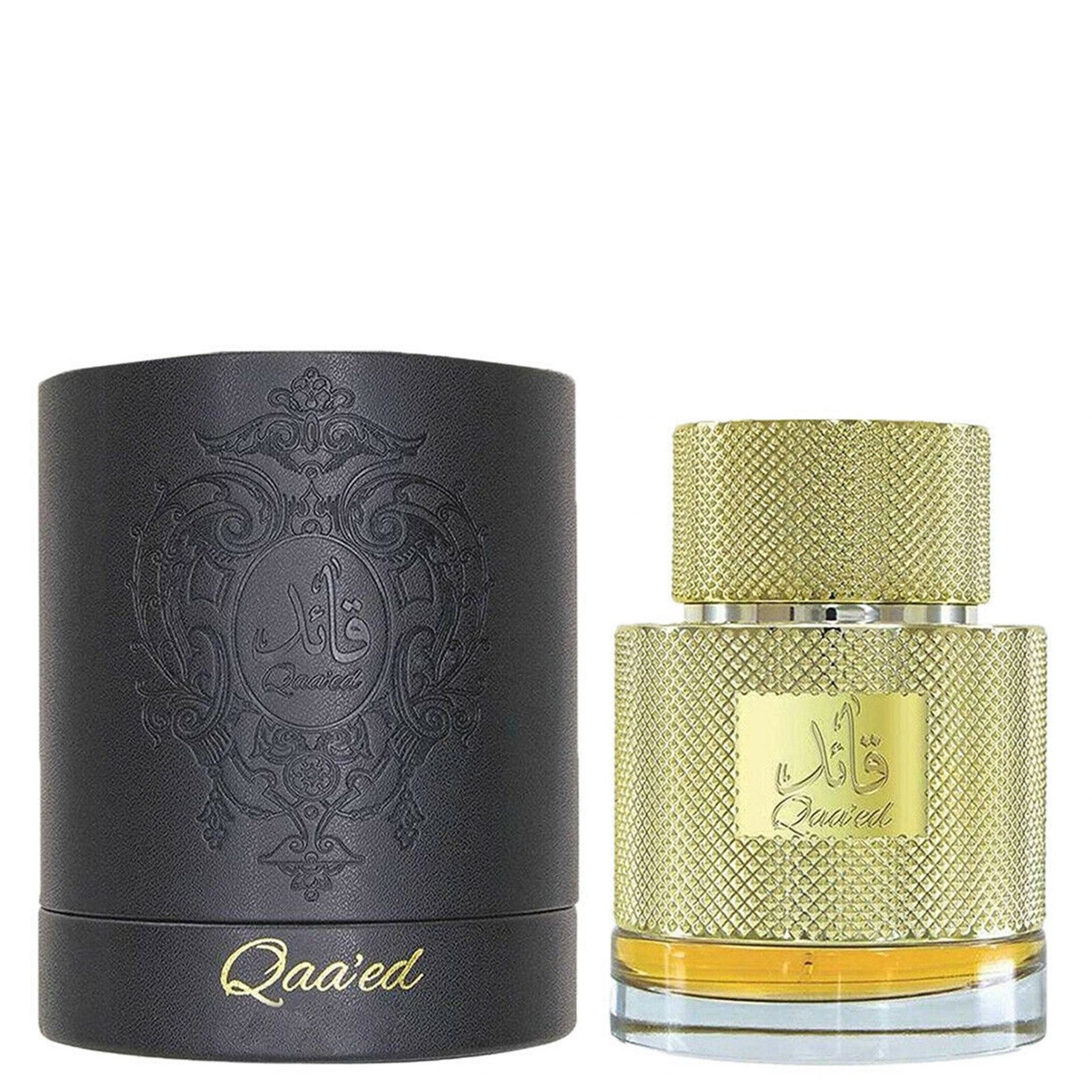 100 ml Eau de Parfum Qaa’ed Orientální Kořeněná, Santalová, Kožená a Oudová Vůně pro Muže 1 