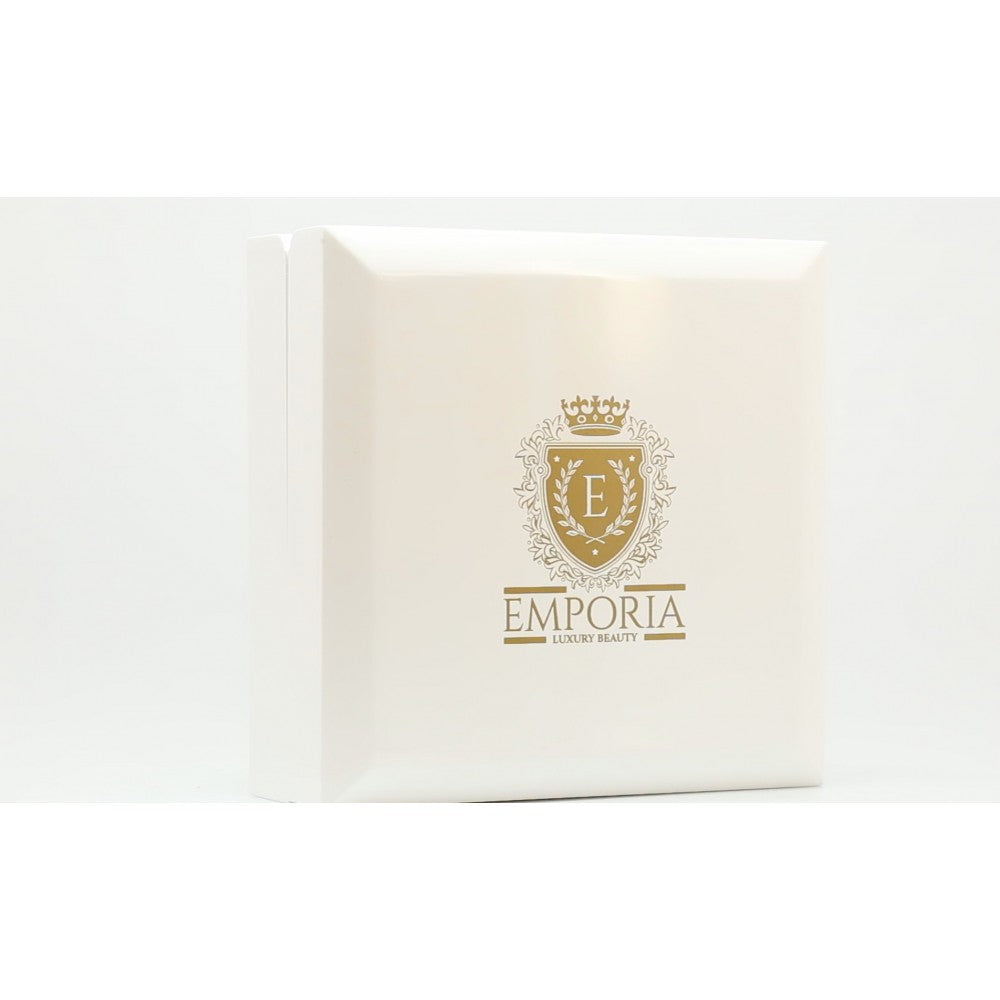 Dřevěná Bílá Šperkovnice s Eko-Kůží na 20 prstenů 2 RING BOX white color (4368875978836)
